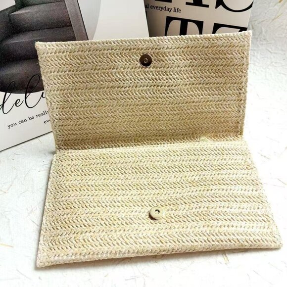 Dior Raffia Straw Clutch Bag - Picture 2 of 12